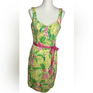 Lilly Pulitzer VINTAGE Miranda Monkey Sheath Dress EUC Sz 8 resortwear cruise